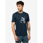 super natural Wander-/Leisure T-shirt Naked Bear Tee (Merino Mix) Dark Blueberry Men's