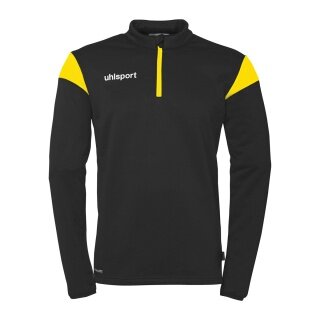 uhlsport Long Sleeve Zip Top Squad 27 (Stand-up Collar) black/yellow Men's