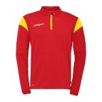 uhlsport Long Sleeve Zip Top Squad 27 (Stand Collar) red/yellow Kids