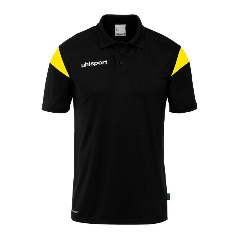 uhlsport Sport Polo Squad 27 (100% recycled Polyester) black/yellow children