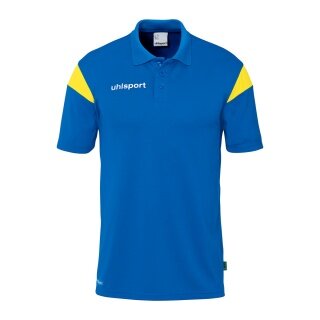 uhlsport Sport Polo Squad 27 (100% recycled Polyester) azure blue/yellow children