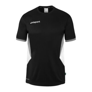 uhlsport Sports Shirt Equipe 29 (100% Polyester) short sleeve black/white/grey men's