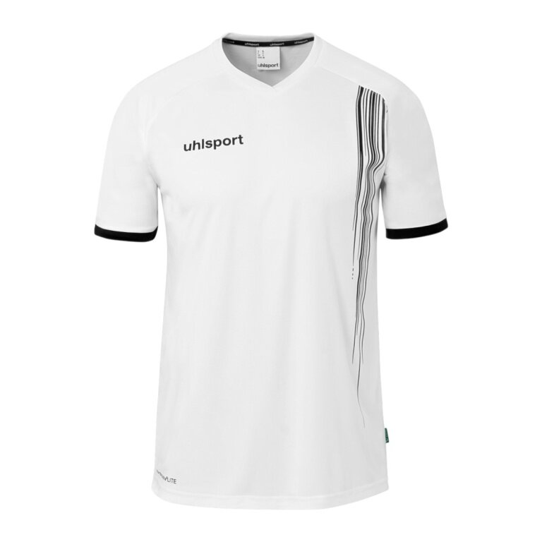 uhlsport Sports Shirt Impulse (100% Polyester) short-sleeved white/black men's