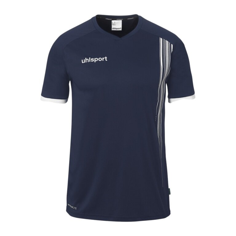 uhlsport Sports Shirt Impulse (100% Polyester) short-sleeved navy blue/white men's