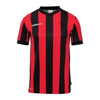 uhlsport Sport T-shirt Retro Stripe (V-neck) Short Sleeve black/red Men