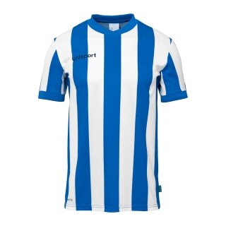 uhlsport Sport T-shirt Retro Stripe (V-neck) Short Sleeve azure/white Men