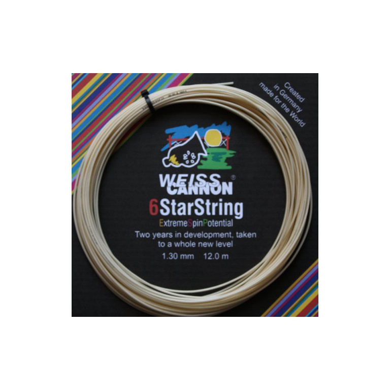WeissCannon Tennis String 6 StarString (Control+Touch) natural 12m Set