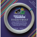 WeissCannon Tennis String Turbo Twist (Spin+Touch) white 12m Set
