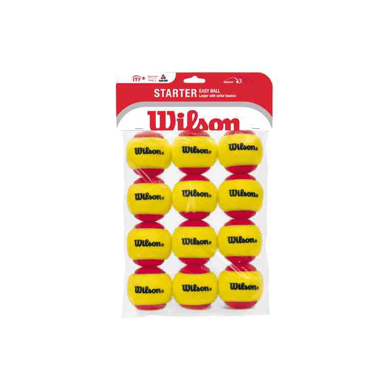 Wilson Methodology Balls Stage 3 Starter Easy Ball Red yellow/red 12-pack Bag