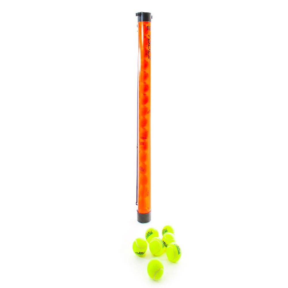 TOOLZ Ball Collection Tube for Picking Up Tennis Balls (15 Balls) Orange